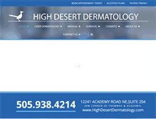 Tablet Screenshot of highdesertdermatology.com